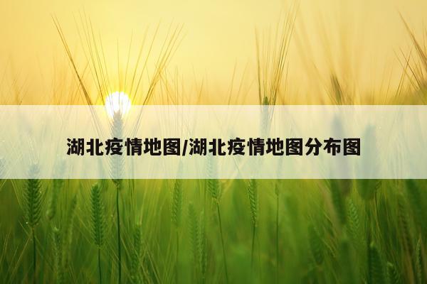 湖北疫情地图/湖北疫情地图分布图