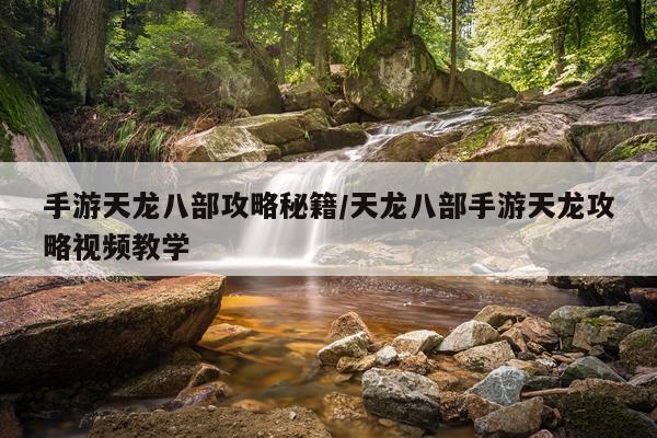 手游天龙八部攻略秘籍/天龙八部手游天龙攻略视频教学