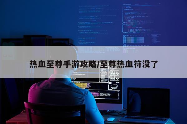 热血至尊手游攻略/至尊热血符没了