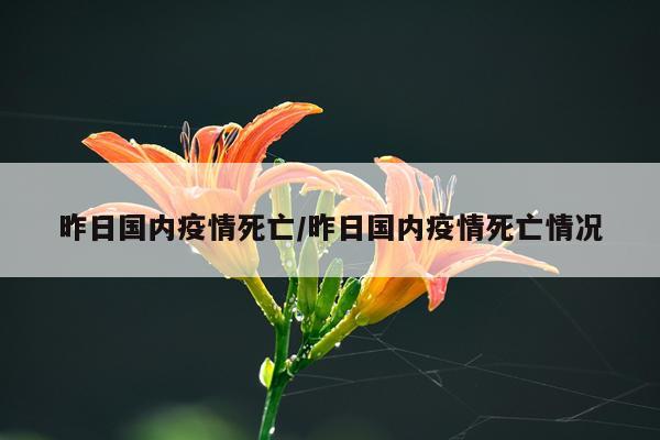 昨日国内疫情死亡/昨日国内疫情死亡情况
