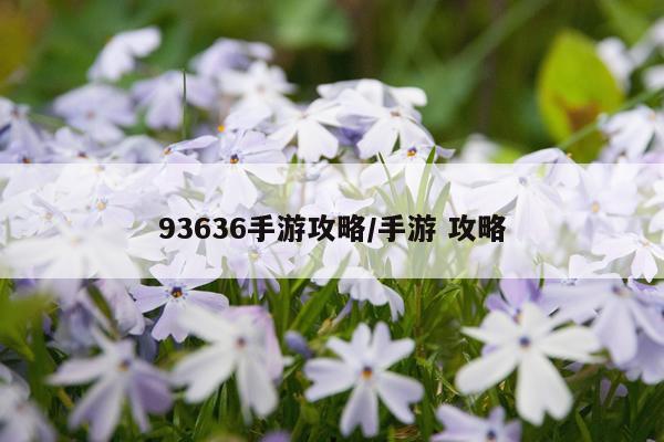 93636手游攻略/手游 攻略