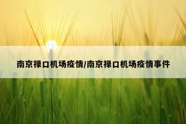 南京禄口机场疫情/南京禄口机场疫情事件