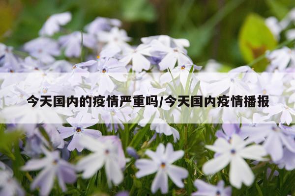 今天国内的疫情严重吗/今天国内疫情播报