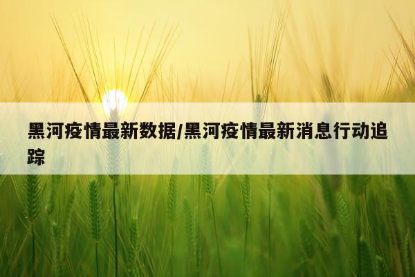 黑河疫情最新数据/黑河疫情最新消息行动追踪
