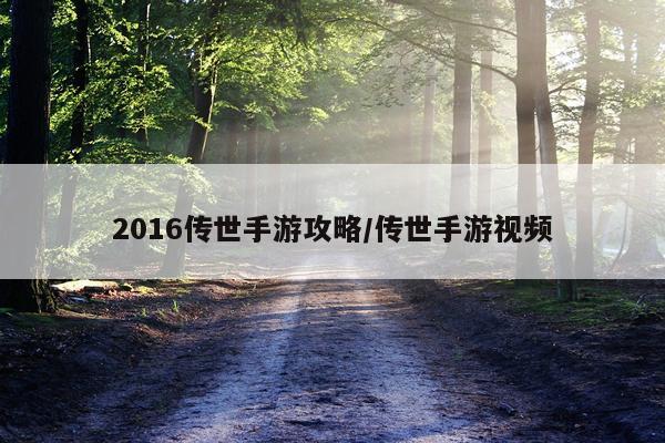 2016传世手游攻略/传世手游视频