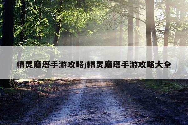 精灵魔塔手游攻略/精灵魔塔手游攻略大全