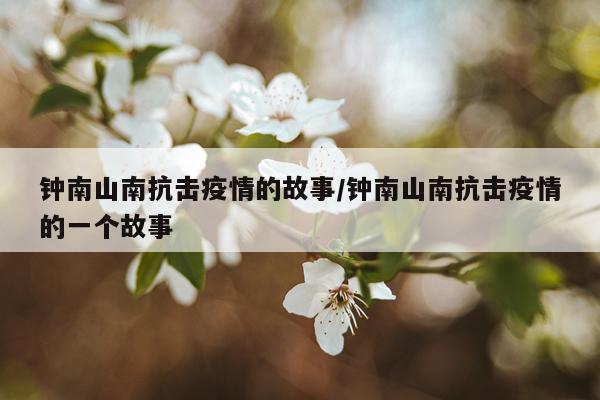 钟南山南抗击疫情的故事/钟南山南抗击疫情的一个故事