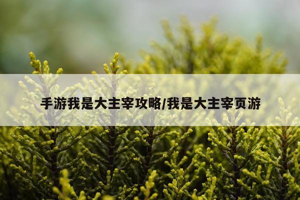 手游我是大主宰攻略/我是大主宰页游