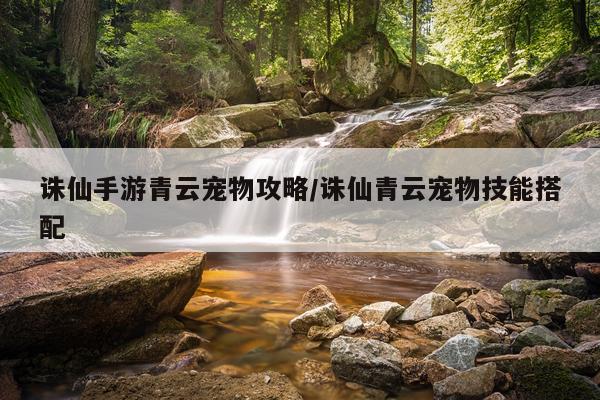 诛仙手游青云宠物攻略/诛仙青云宠物技能搭配
