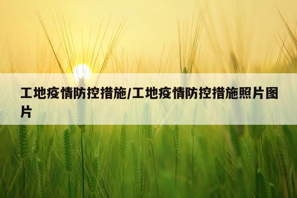 工地疫情防控措施/工地疫情防控措施照片图片