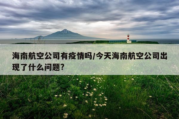 海南航空公司有疫情吗/今天海南航空公司出现了什么问题?