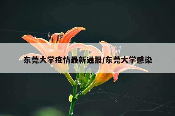 东莞大学疫情最新通报/东莞大学感染
