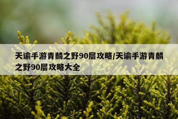 天谕手游青麟之野90层攻略/天谕手游青麟之野90层攻略大全