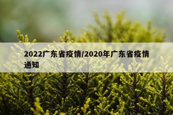 2022广东省疫情/2020年广东省疫情通知