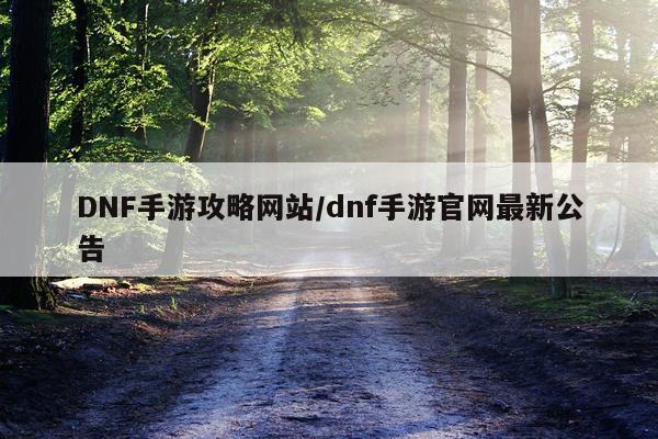 DNF手游攻略网站/dnf手游官网最新公告