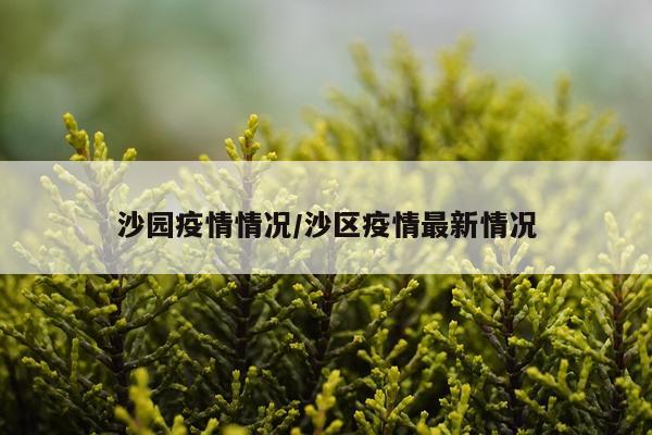 沙园疫情情况/沙区疫情最新情况