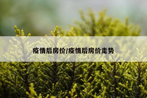 疫情后房价/疫情后房价走势
