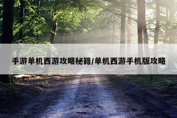 手游单机西游攻略秘籍/单机西游手机版攻略