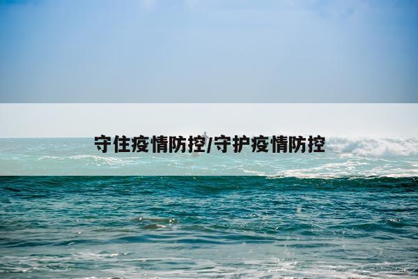 守住疫情防控/守护疫情防控