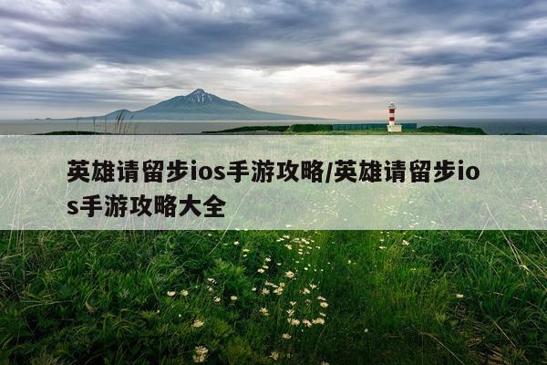 英雄请留步ios手游攻略/英雄请留步ios手游攻略大全