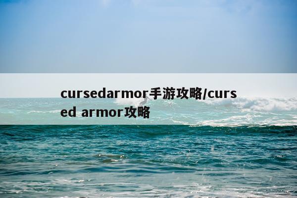 cursedarmor手游攻略/cursed armor攻略