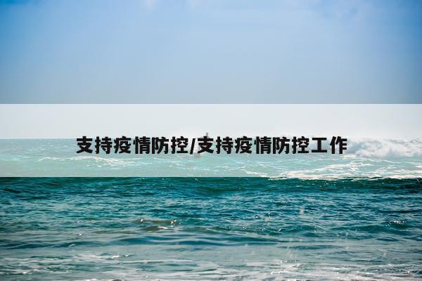 支持疫情防控/支持疫情防控工作