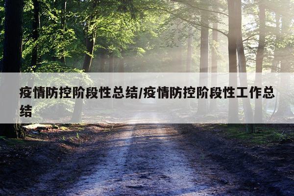 疫情防控阶段性总结/疫情防控阶段性工作总结