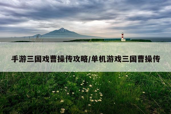 手游三国戏曹操传攻略/单机游戏三国曹操传